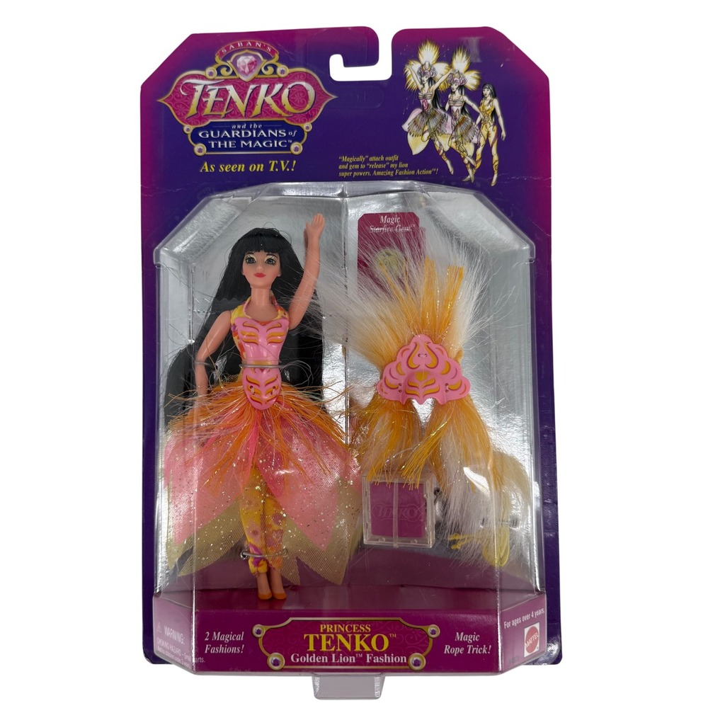 Vintage 1995 Mattel Princess Tenko Golden Lion Fashion Doll Saban Magic 14323